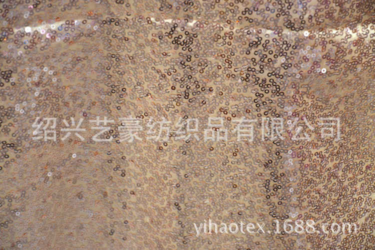 批发供应金片绣桌旗 新品3mm亮片绣桌布 酒店婚庆宴会用绣花桌旗细节图