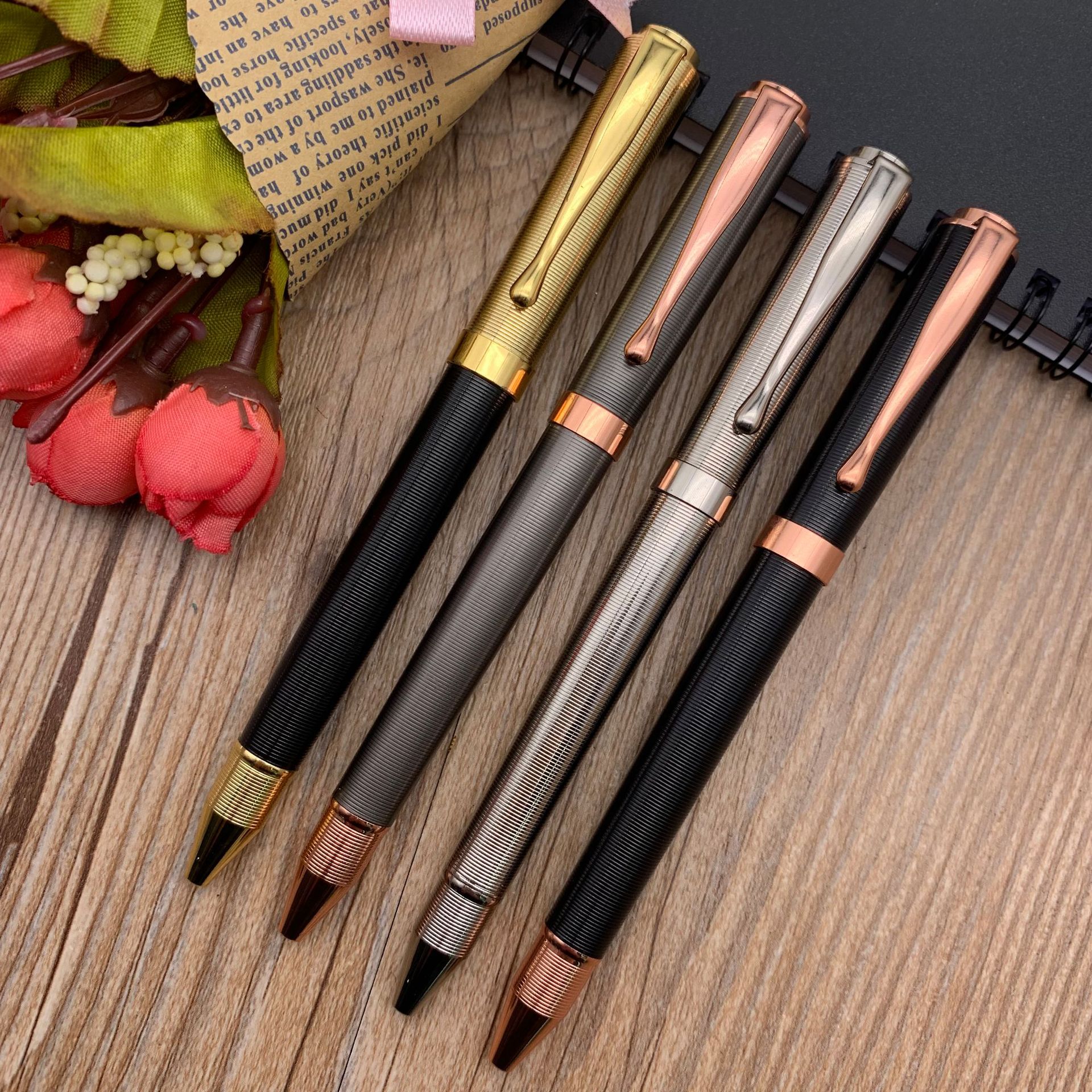 New metal ballpoint pens with customizable logos, high-end gift pens, business pens and signature pens, factory direct sales details Picture