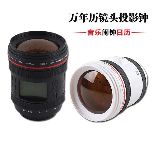 Perpetual calendar electronic clock Camera lens projection sky light alarm clock