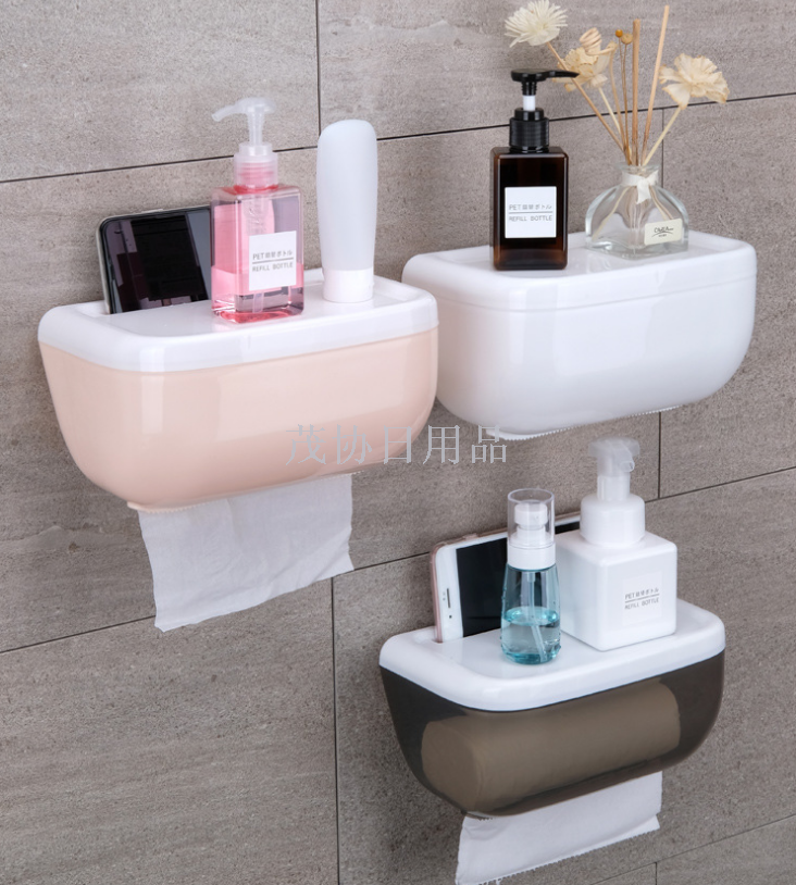 Toilet paper box Toilet paper box non-punch roll paper tube extraction paper box waterproof toilet paper holder