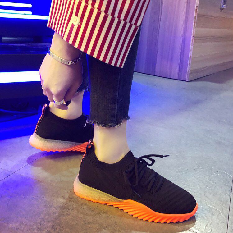 软底韩版果冻飞织鞋