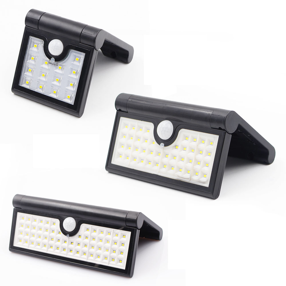 Solar LED triangular folding wall lamp outdoor patio garden waterproof lighting street lamp
