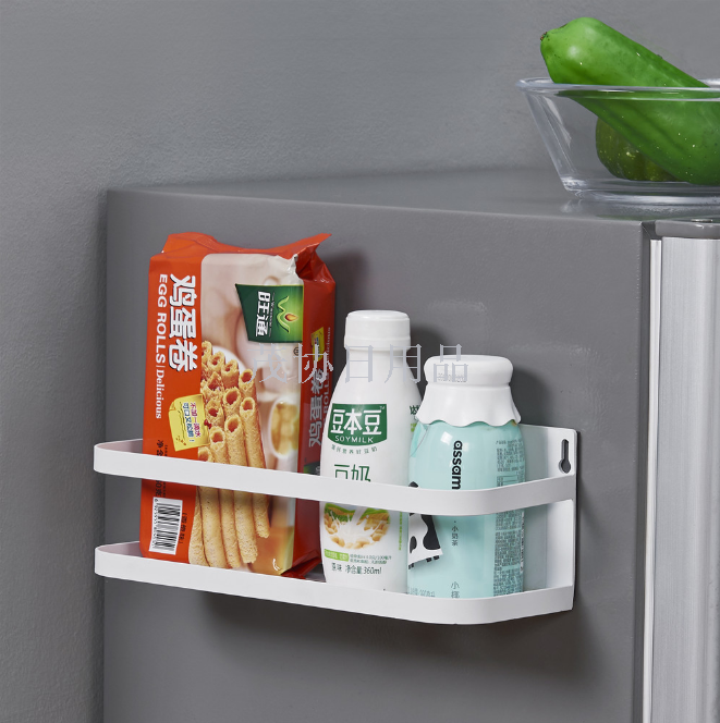 Home appliances kitchen refrigerator storage rack iron nail free magnet adsorption shelf
