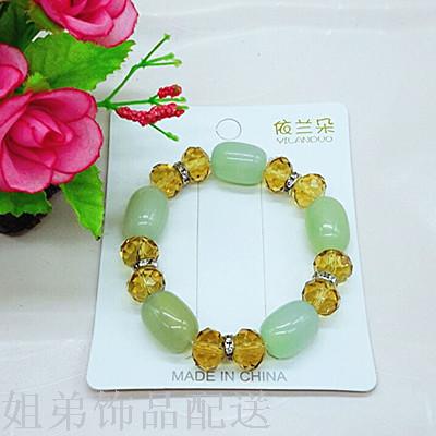 10 yuan multi-shop agate large beads + crystal diamond bracelet Specification drawing