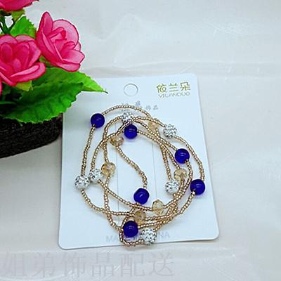 10 yuan multi-element shop millet beads colored jade bracelet four circle bracelet details Picture