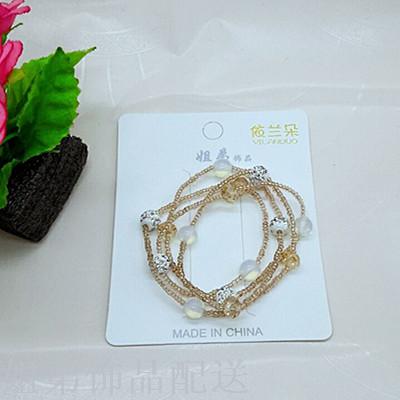 10 yuan multi-element shop millet beads colored jade bracelet four circle bracelet Specification drawing