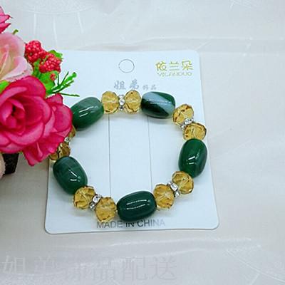 10 yuan multi-shop agate large beads + crystal diamond bracelet full figure