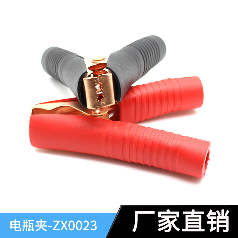 厂家直销加厚镀铜电瓶夹大号鳄鱼夹100A电瓶鱼夹子汽车电瓶夹批发详情图4