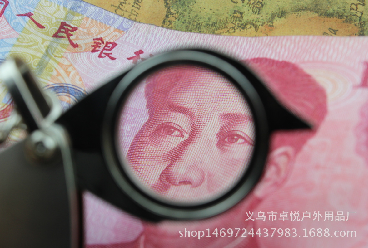 厂家直销口袋便携式 全金属活柄30mm 折叠式带钥匙扣袖珍放大镜产品图