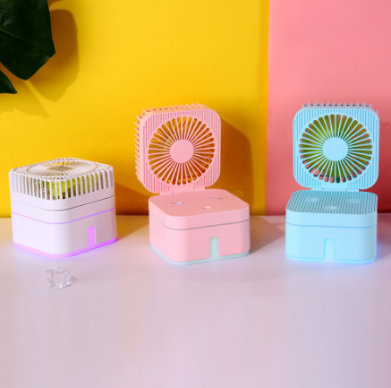 Fan humidifier, USB mini humidifier, desk bedroom humidifier, fan