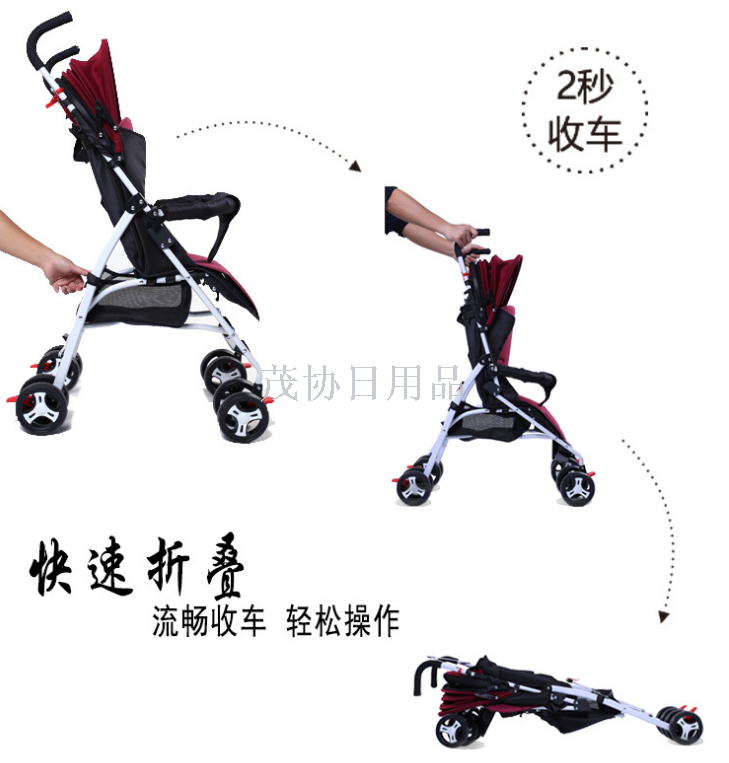 婴儿推车超轻便携可坐躺夏季伞小婴儿车四轮手推车产品图