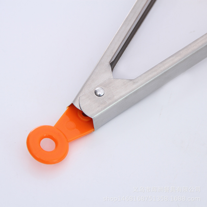 Kitchenware plastic head lace tongs, camping food tongs, bread tongs, food tongs, vegetable tongs, bread tongs details Picture