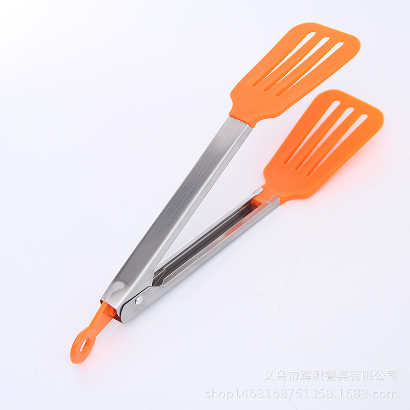 Kitchenware plastic head lace tongs, camping food tongs, bread tongs, food tongs, vegetable tongs, bread tongs