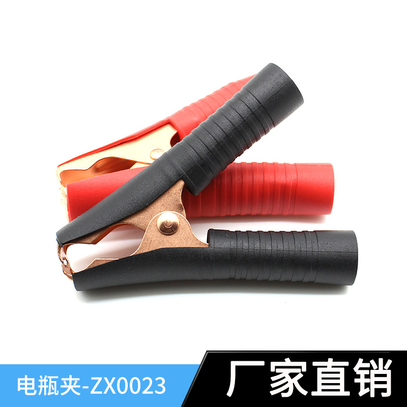 厂家直销加厚镀铜电瓶夹大号鳄鱼夹100A电瓶鱼夹子汽车电瓶夹批发详情图3