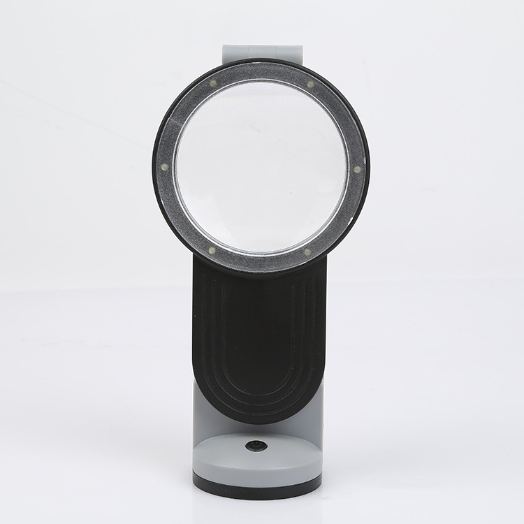 厂家直销 7022 LED手持 台式两用照明放大镜 充电支架带灯放大镜