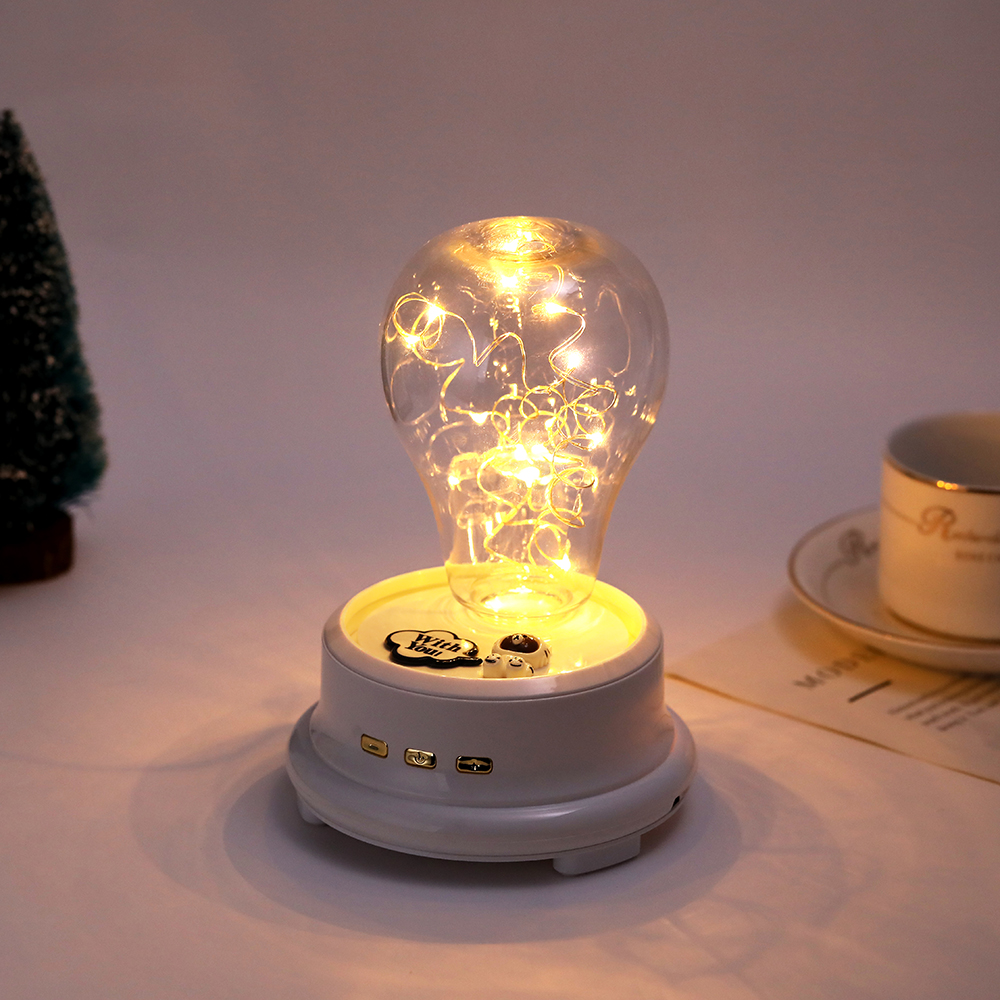 情人节礼物送女朋友创意梦幻音乐灯礼品浪漫永生花LED小夜灯蓝牙产品图