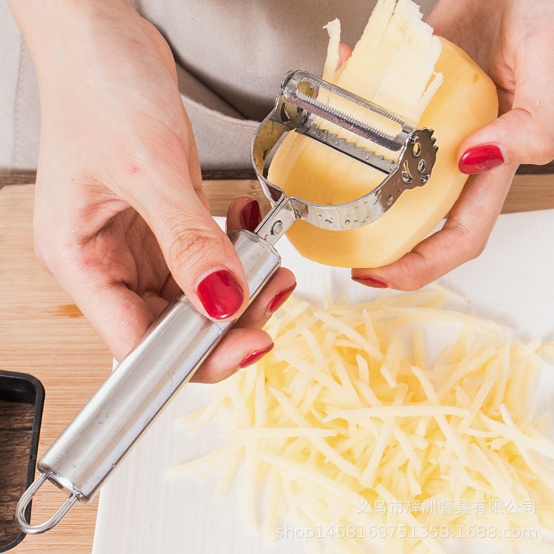 Double-headed smiling multi-functional stainless steel apple peeler, fruit peeler, potato grater, kitchen small tools details Picture