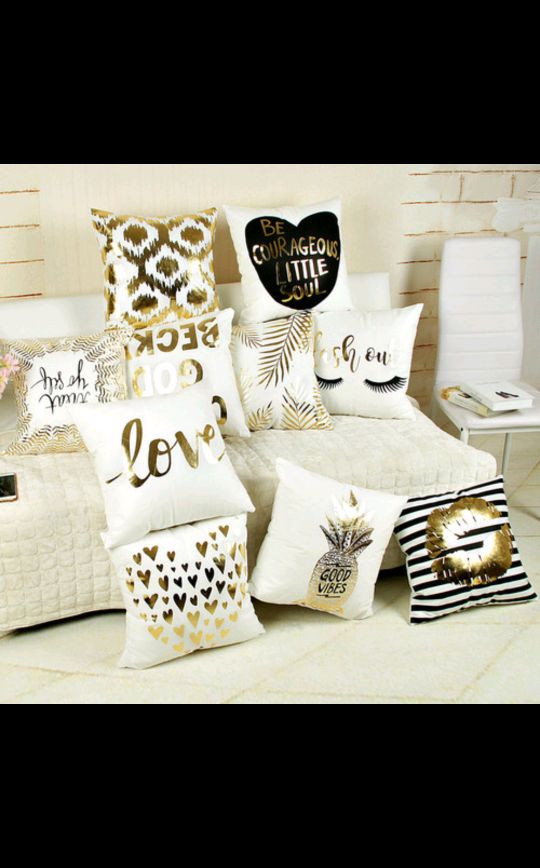 Super soft short plush positioning, gold-embossed throw pillow, cushion, cushion, square pillowcase Specification image