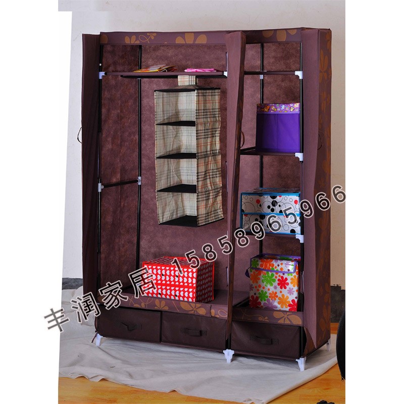 25加粗管布衣柜 超大容量细节图