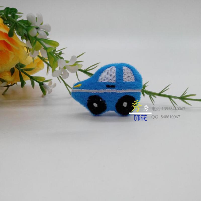 儿童服装装饰配件辅料宝宝鞋帽袜装饰布艺卡通装棉小汽车 现货