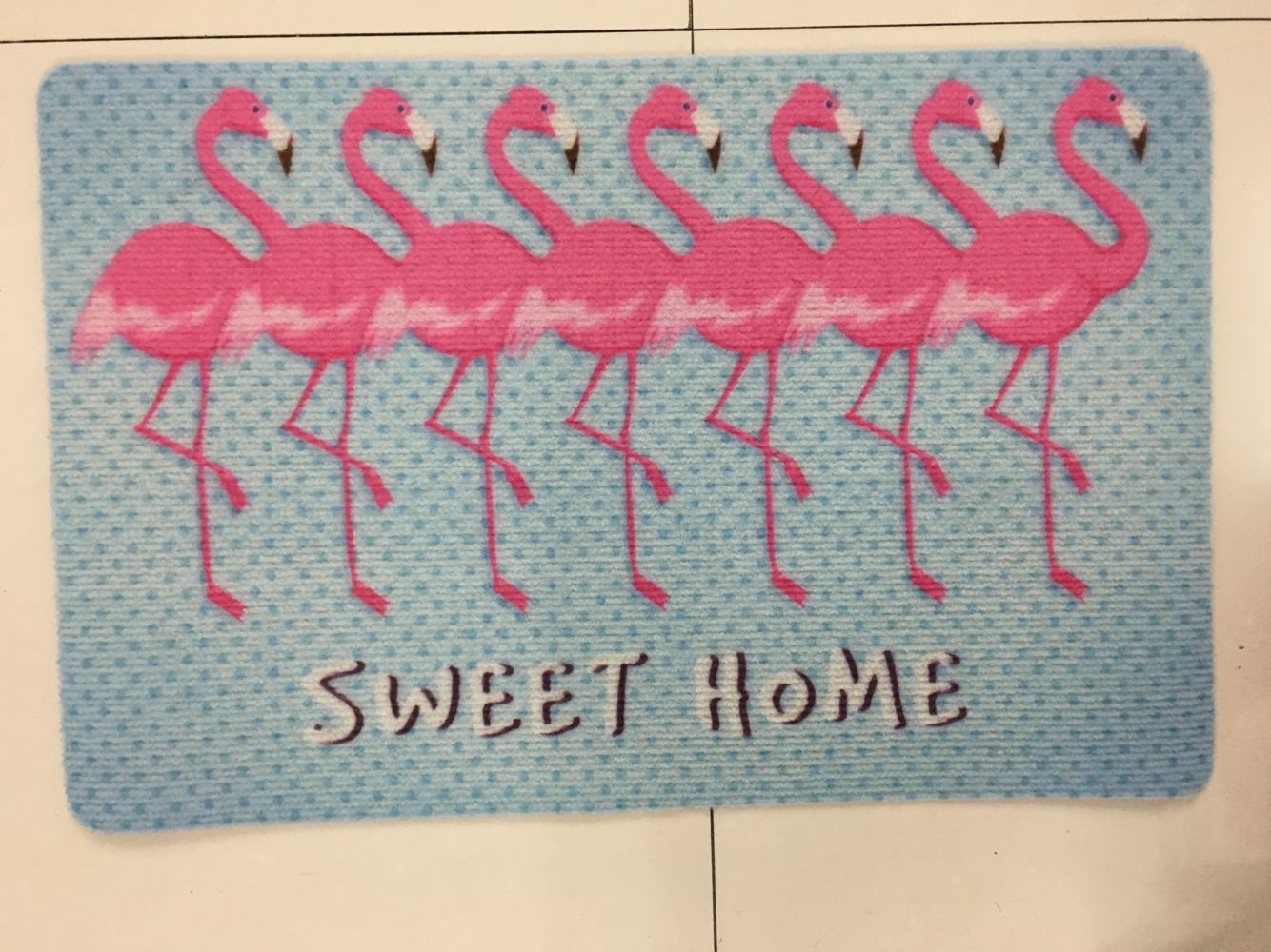 PVC single-stripe high-definition printed floor mat, polypropylene foot mat, water-absorbing and anti-slip floor mat, household door mat, floor mat Specification drawing