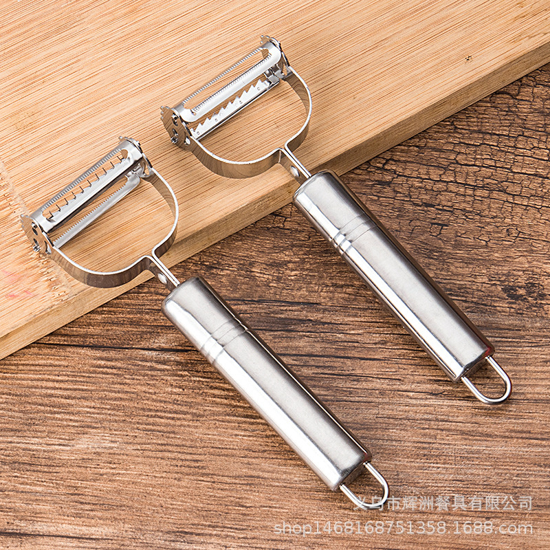 Double-headed smiling multi-functional stainless steel apple peeler, fruit peeler, potato grater, kitchen small tools Application Scenario