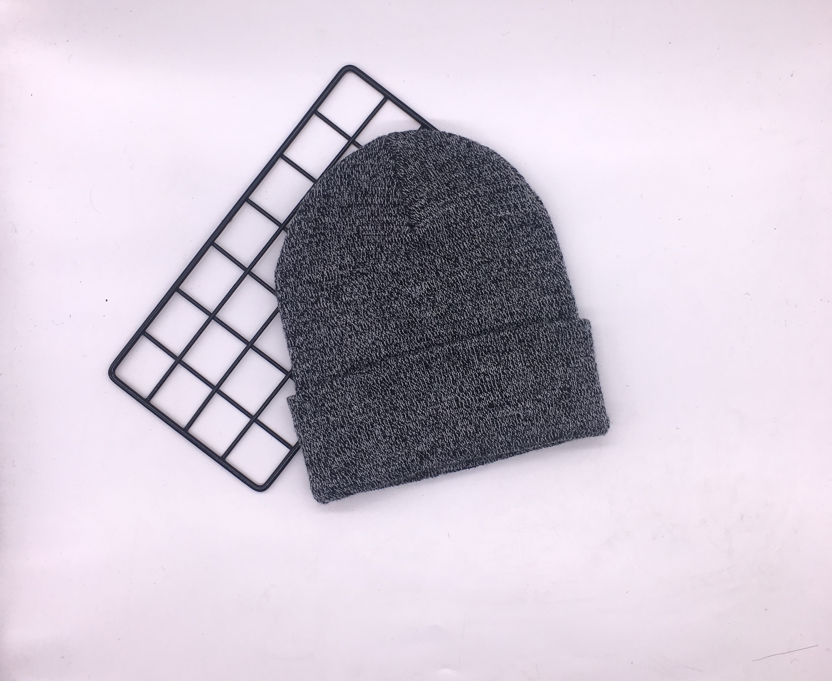 Double warm knit hat AB yarn wool hat warm hat