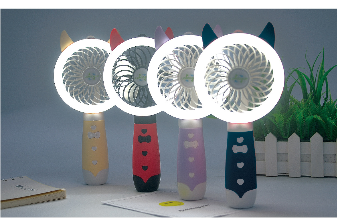 Imp with night light small fan creative USB fan USB charging fan