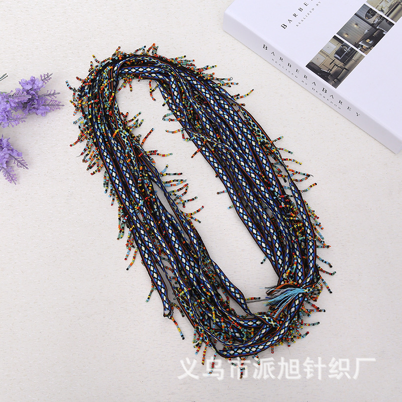 We are a reliable manufacturer offering hand-stitched beaded jacquard ribbons, lace ribbons, beaded ribbons, colored barcodes and ethnic styles details Picture