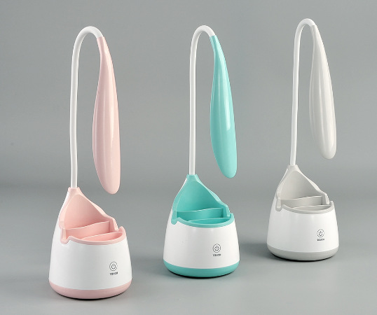 Creative pen holder rechargeable lamp LED eye protection lamp simple touch bedside lamp