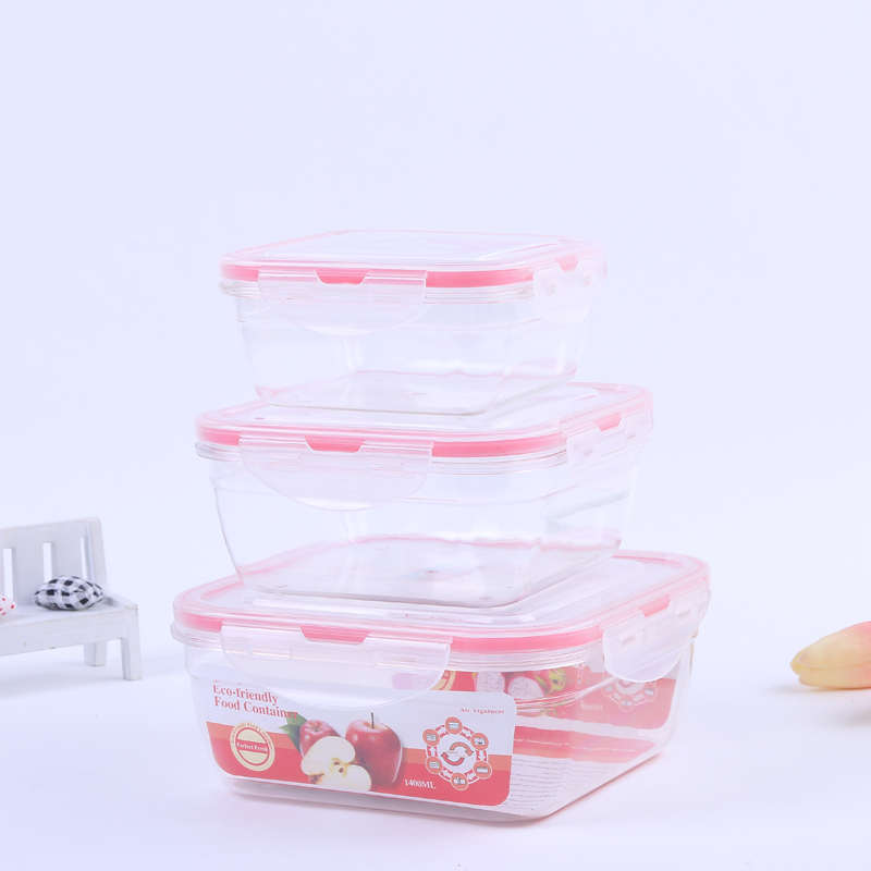 Crisper Plastic Microwave Lunch Box Fruit Box Bento Box Storage Box Rectangular Sealed Box Storage Box Storage Box details Picture