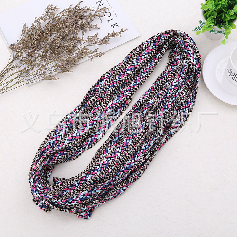 Customized colorful mixed braid ribbons, including navy blue, yellow, pink, brown, black and fluorescent green seven-color braid ribbons details Picture