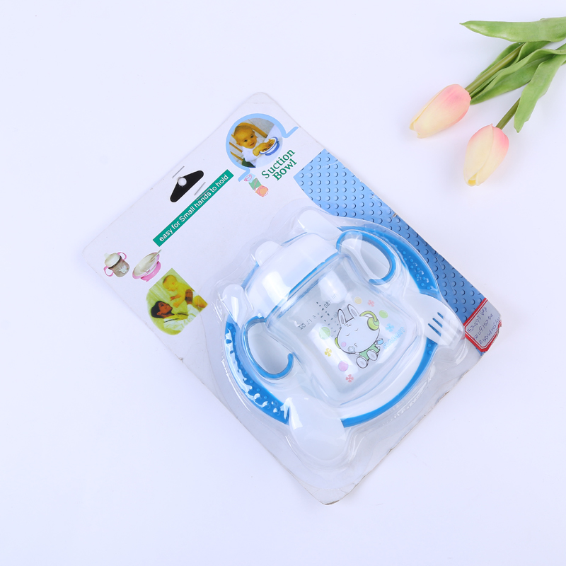 Baby drinking cup Baby drinking cup with handle anti-choking and anti-leakage throwing baby training bowl Specification drawing