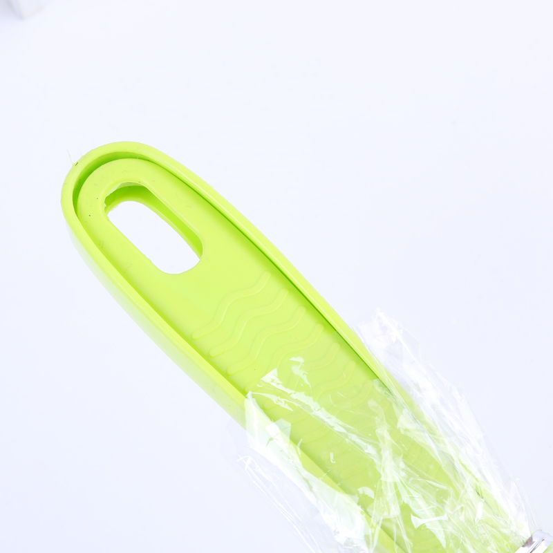 Household cleaning supplies Green shovel with broom pan and brush Application Scenario