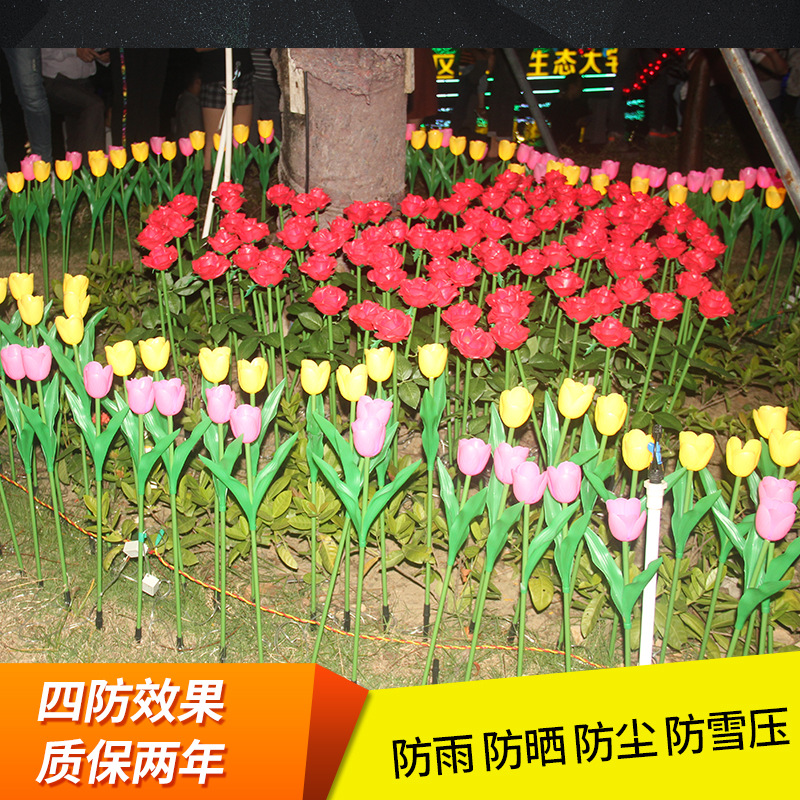 LED玫瑰花地插灯 梦幻灯光节产品 户外景观芦苇灯细节图