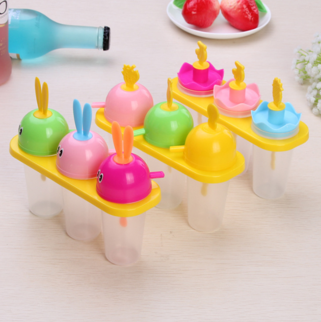 自制创意无毒雪糕模具冰淇淋冰棍冰棒模具批发 三个一组 多图形