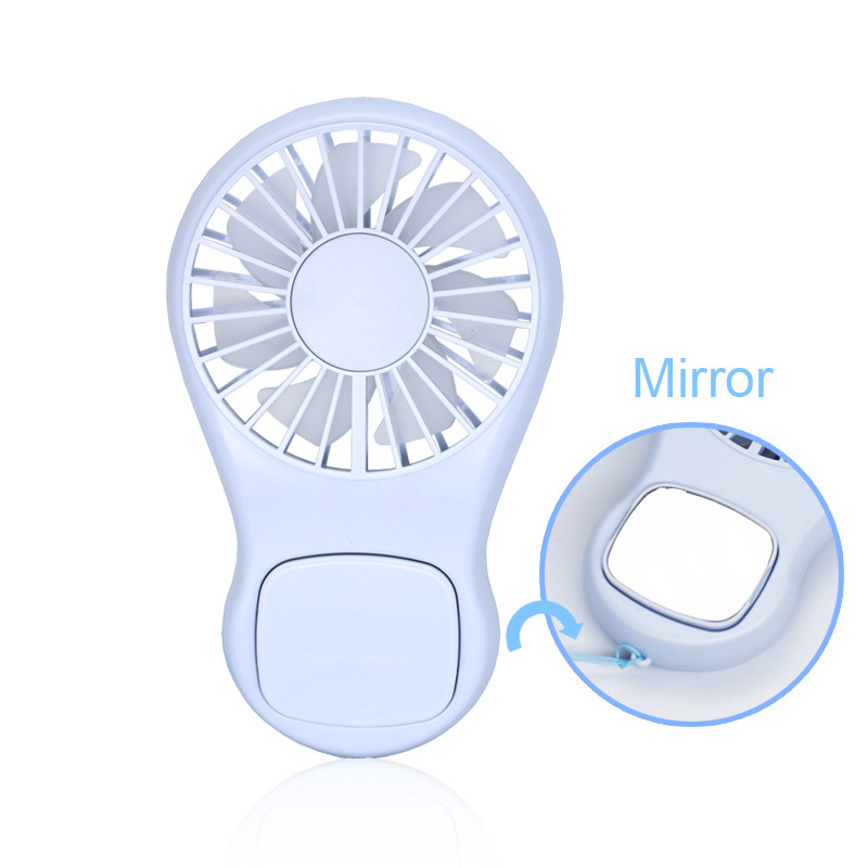2019 Matryoshka Doll lanyard usb Mini Fan with Mirror Cartoon Charging Handheld Household Appliance Mini Fan details Picture