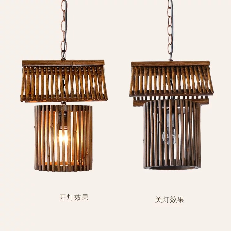Antique chandelier made of wooden boat, cafe and bar