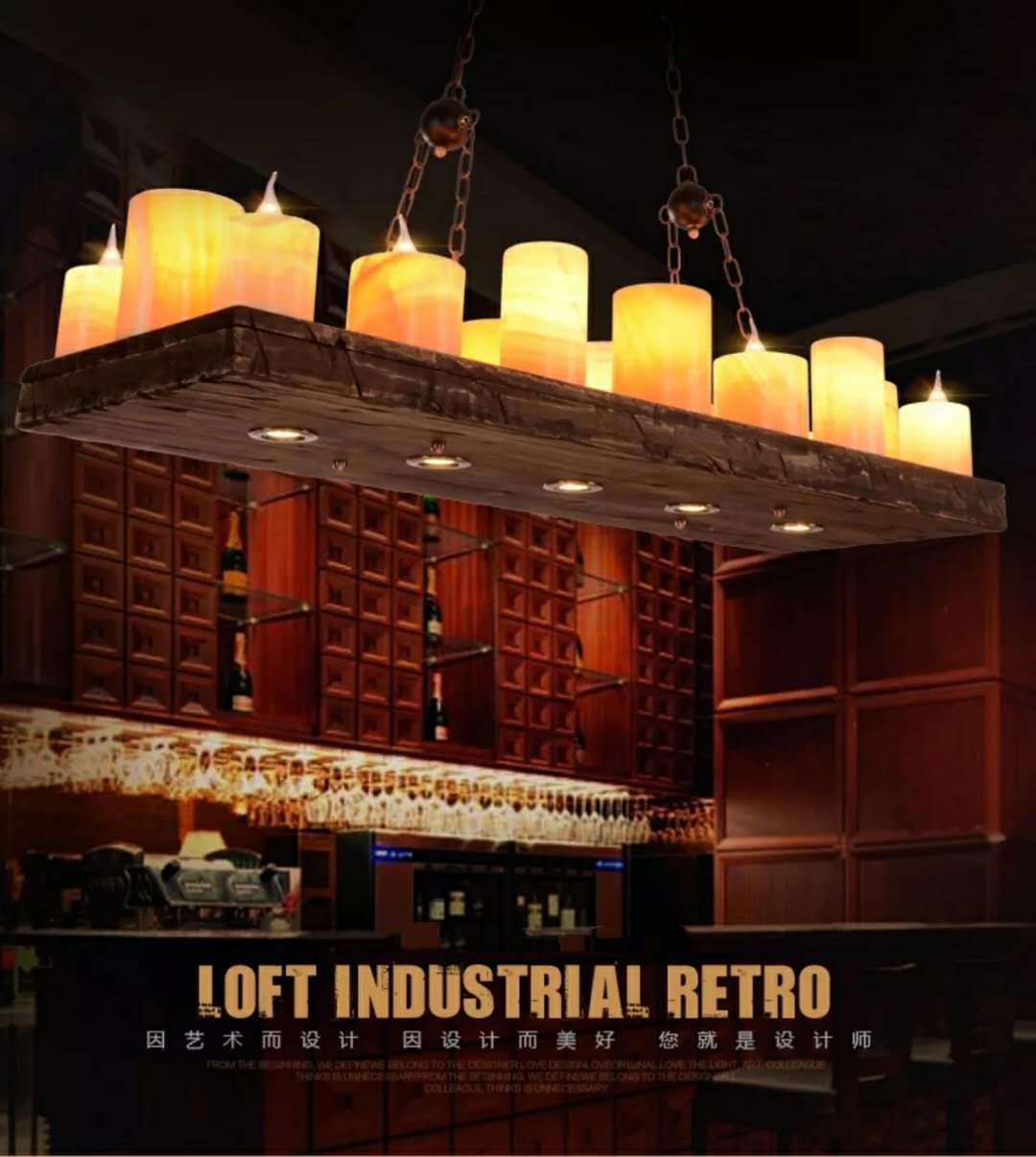 Creative retro chandelier boat made of old chandelier cafe bar