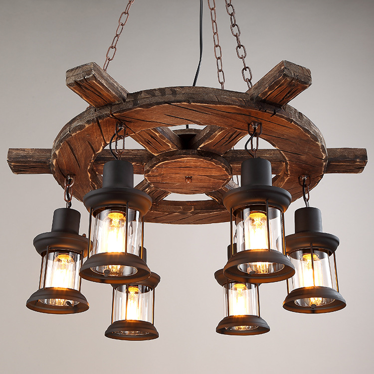 Boat wood for old chandeliers cafe bar classic chandeliers