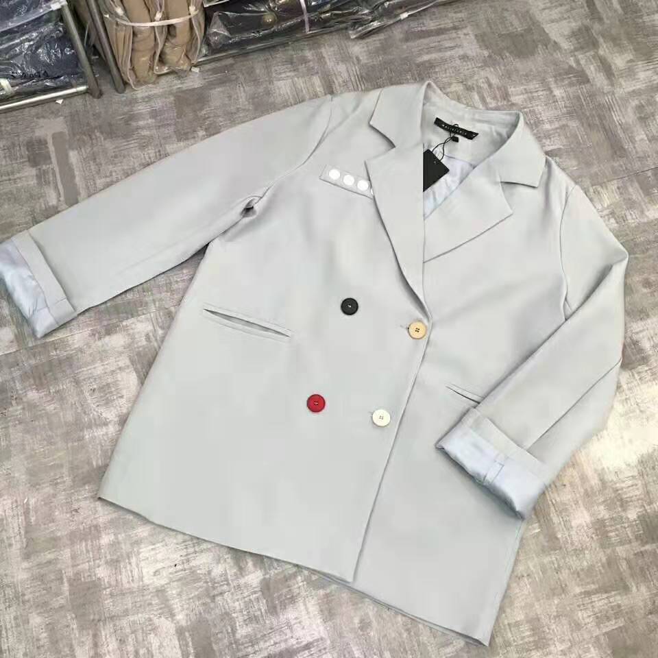 莫兰迪色小西装chic慵懒风宽松休闲春新款上衣外套女产品图