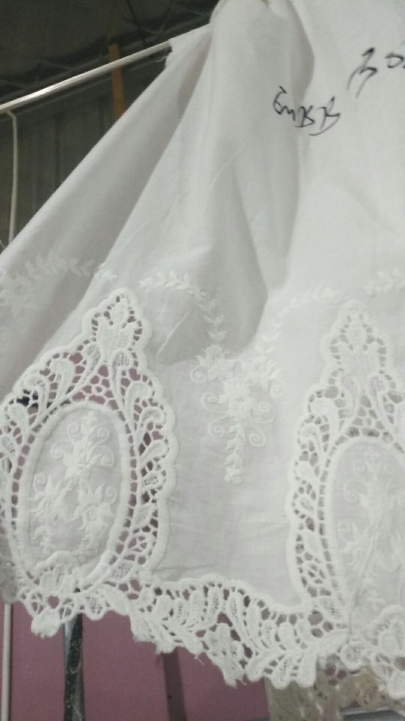 Factory direct sales of high-quality knitted cotton embroidered fabrics in stock