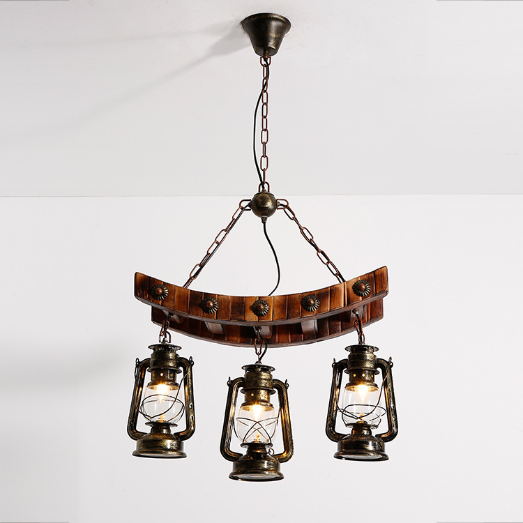Iron bamboo chandelier Restaurant, Coffee shop, industrial retro chandelier