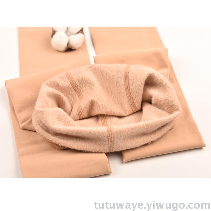 tutu2019秋冬中厚加绒龙爪毛连裤袜 锦纶抗起球打底裤袜批发1265细节图