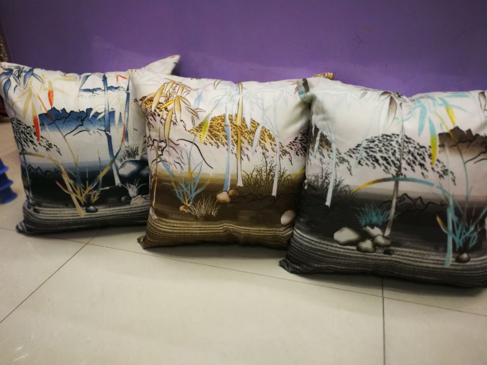 Double-sided printed super soft short plush cushion, waist pillow, pillow cover details Picture