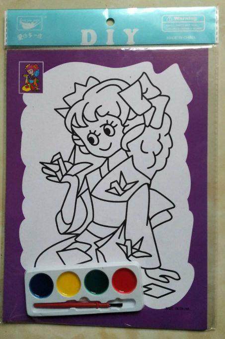 DIY 颜料画 四色颜料画 画本 水彩画