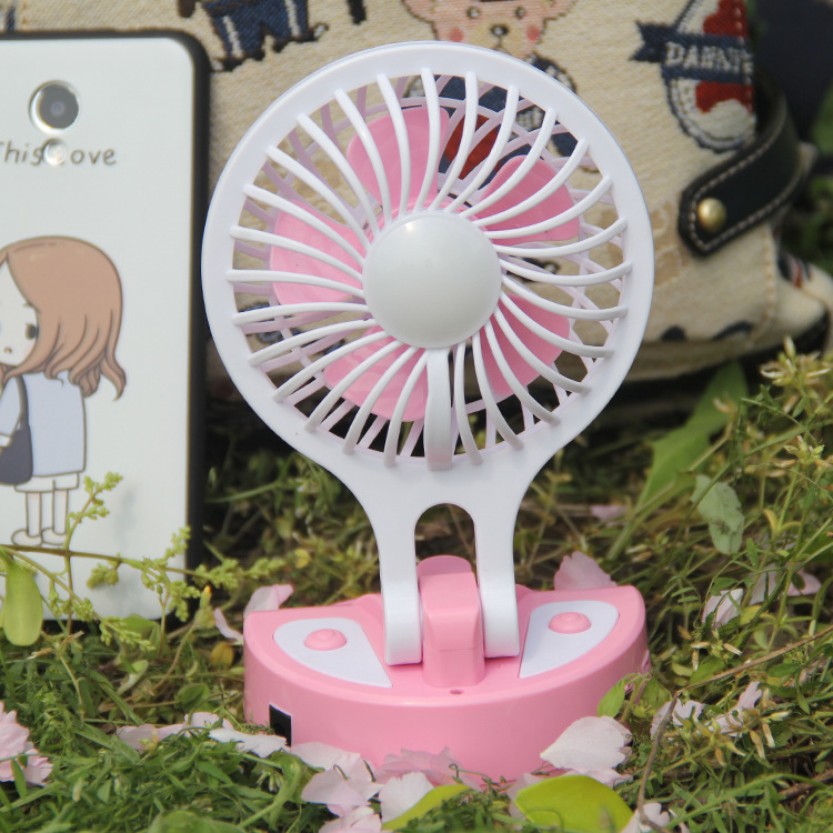 Foldable mini fan, poleless dimmer LED Charger Kit, multi-functional mini fan