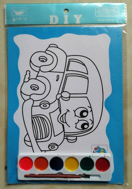DIY 颜料画 六色颜料画 画本 水彩画