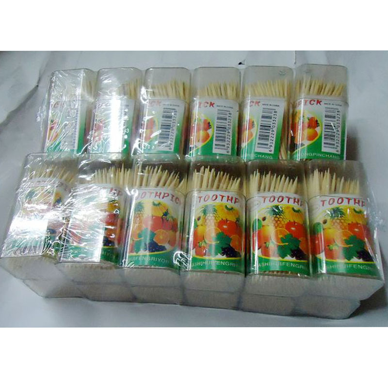 天然环保酒店 家用牙签 环保毛竹牙签 双尖牙签 四方瓶装牙签