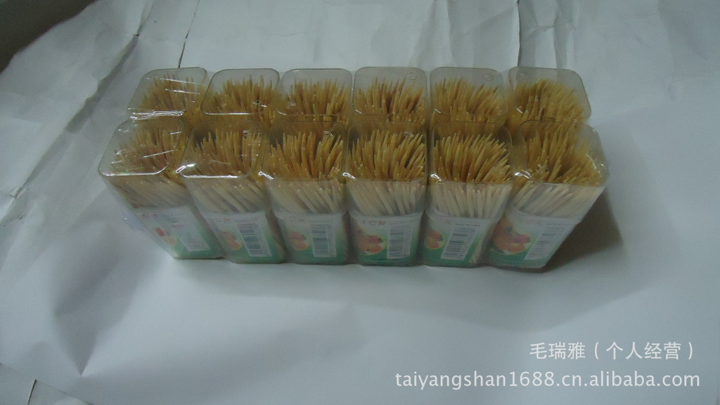 天然环保酒店 家用牙签 环保毛竹牙签 双尖牙签 四方瓶装牙签细节图
